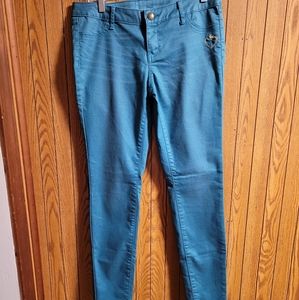 Vera Wang Teal Skinnys
